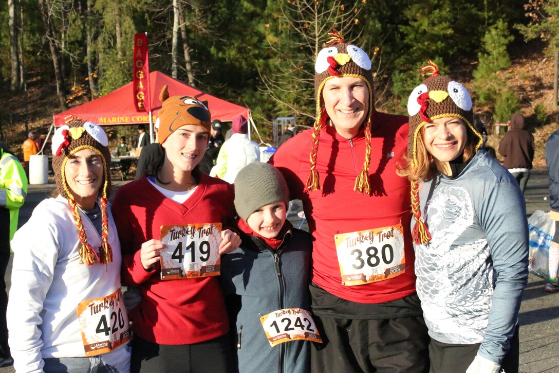 A group of runners prepare for the Turkey Trot 10K aboard Marine Corps Base Quantico on Nov. 23, 2013. The run was the last MCM event of the year.  