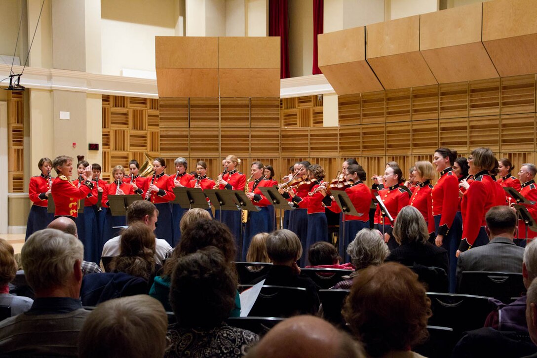 In honor of the 40th anniversary of women joining the Marine Band, “The President’s Own” presents a special recital on Nov. 24. 2013, showcasing the women of today’s Marine Band performing music composed almost entirely by women. The program includes Libby Larsen’s Brazen Overture and Yellow Jersey, Joan Tower’s Platinum Spirals, and Jennifer Higdon’s Steeley Pause. In true Marine fashion, the program will conclude with Louis Saverino’s March of the Women Marines. Free; no tickets are required. (U.S. Marine Corps photo by GySgt Amanda C. Simmons/released)