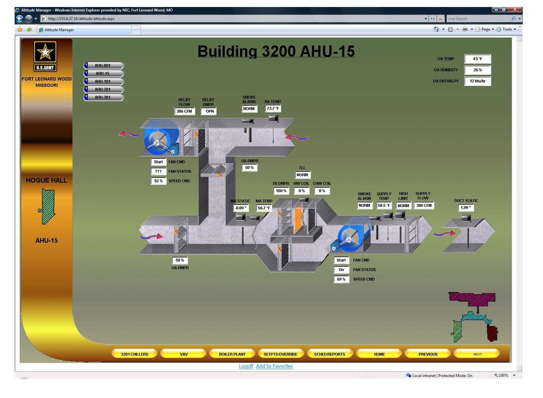 Creen shot of AHU-15