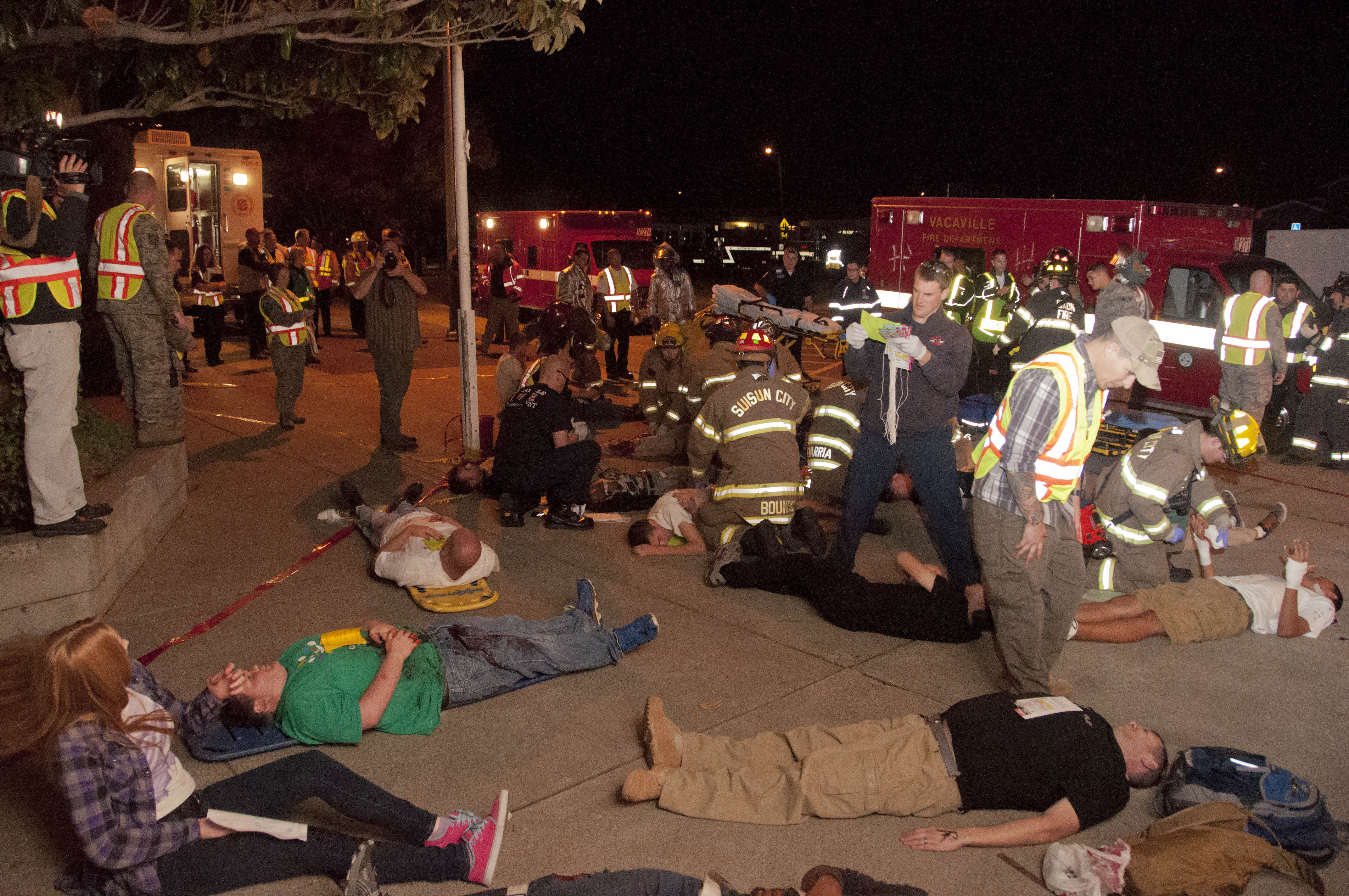 The multifaceted exercise required Travis response as well as responders from across Solano