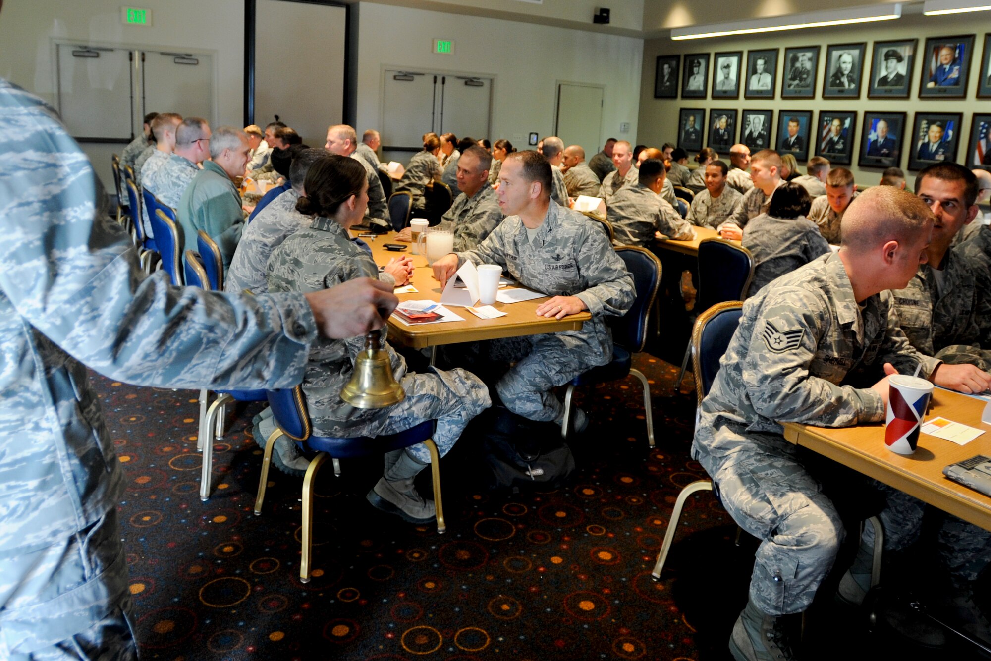 VANDENBERG AIR FORCE BASE, Calif. – Commanders, chiefs, noncommissioned officers, and civilian personnel, mentor Airmen during Wingman Day here Nov. 19, 2013. Team V members had the opportunity to ask questions during 6 minute speed mentoring sessions  aimed to provide career and professional advice. (U.S. Air Force photo/ Airman 1st Class Yvonne Morales) 