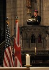 Archbishop Timothy Broglio, Archdiocese for the Military Services and guest speaker, addresses attendees at the 26th annual Thanksgiving service Nov. 21, 2012, at Ely Cathedral, England. This service of thanks is conducted every year for American Service members, their families and other employees of RAF Mildenhall and RAF Lakenheath. (U.S. Air Force photo by Staff Sgt. Tabitha M. Lee/Released)