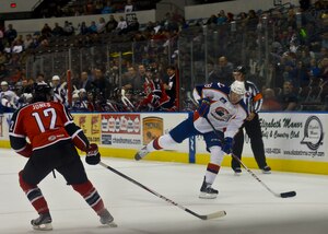 The fifth annual Norfolk Admirals Military Appreciation Night hockey game was held in Norfolk, Va., Nov. 22, 2013. Military Appreciation Night aimed to show support to Service members and their families. (U.S. Air Force photo by Airman 1st Class Victoria H. Taylor/Released)
