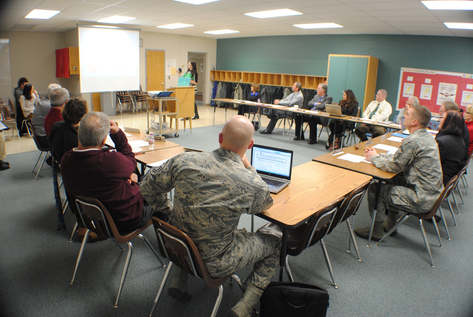 2013 JointSchool Board meeting held > Grand Forks Air Force Base > Display