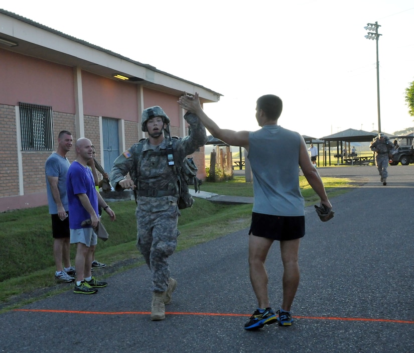 Members of Joint Task Force-Bravo participate in the “2013 MWR Turkey Trot 5K Fun Run & Walk” to kick off the Thanksgiving Day celebrations at Soto Cano Air Base, Honduras, Nov. 26, 2013. (Photo by Ana Fonseca)