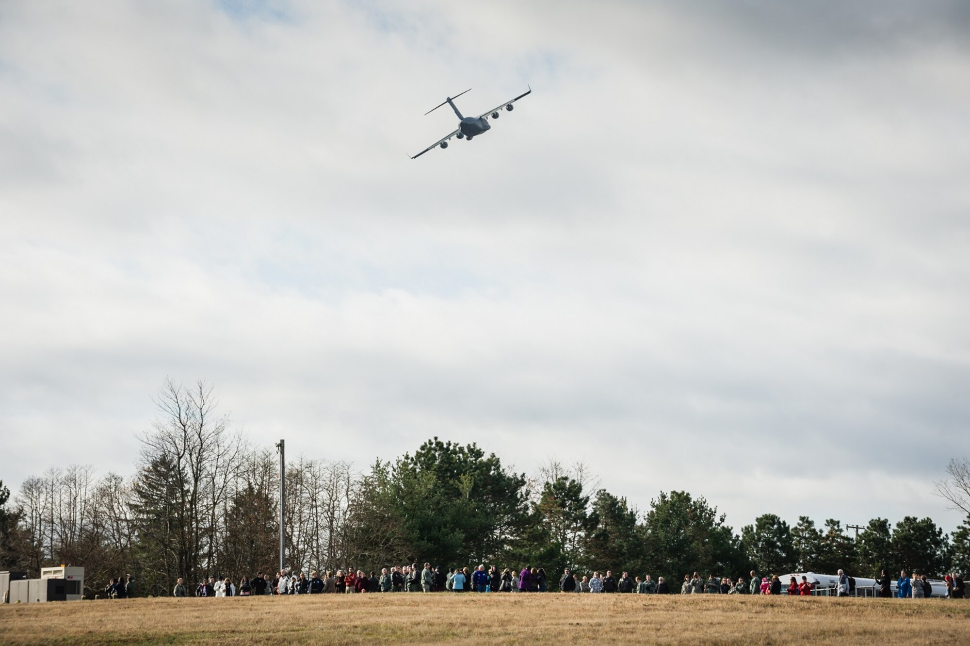 An "Elephant Walk," comprising 12 KC-10 Extenders and six C-17 Globemaster IIIs from the 305th Air Mobility Wing, was held Nov. 21, 2013, as part of a training exercise at Joint Base McGuire-Dix-Lakehurst, N.J.  The exercise enabled aircrew, maintenance, command post and operational support personnel to test their ability to launch a mass amount of aircraft in support of real-world operations. An Elephant Walk is a nose-to-tail taxi formation. (u.S. Air Force photo by Russ Meseroll/Released)