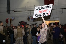Approximately 250 Marines from Marine Light Attack Helicopter Squadron (HMLA) 167  returned to their hangar aboard Marine Corps Air Station New River, Nov. 21. The Marines from HMAL-167 were deployed to Afghanistan for a period of six months.