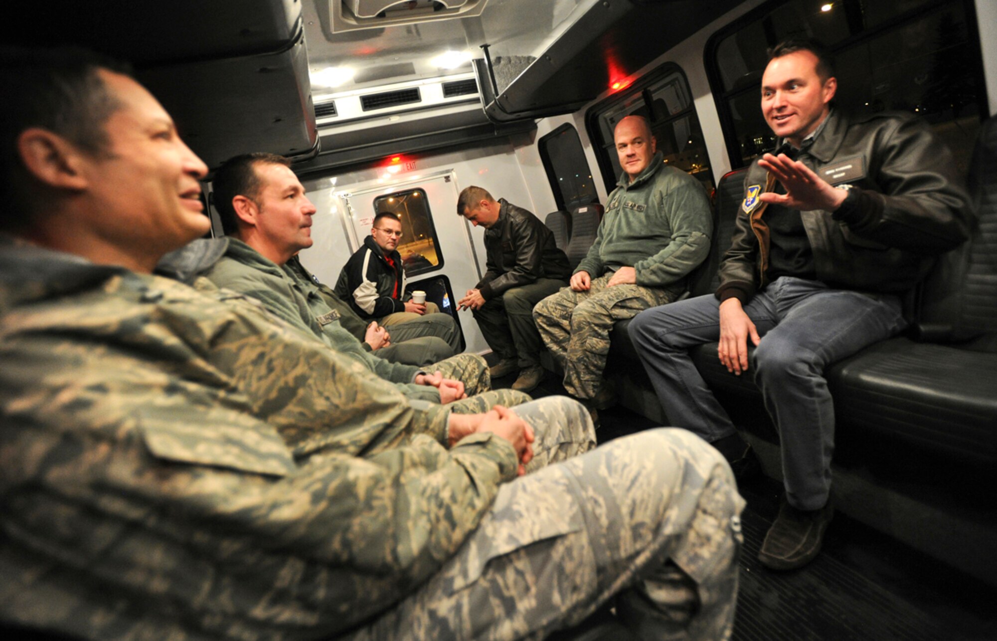 Acting Secretary of the Air Force Eric Fanning meets with Airmen on Joint Base Elmendorf-Richardson, Alaska, Nov. 27, 2013, as they discuss the various missions squadrons assigned to the base perform. (U.S. Air Force photo/Justin Connaher)