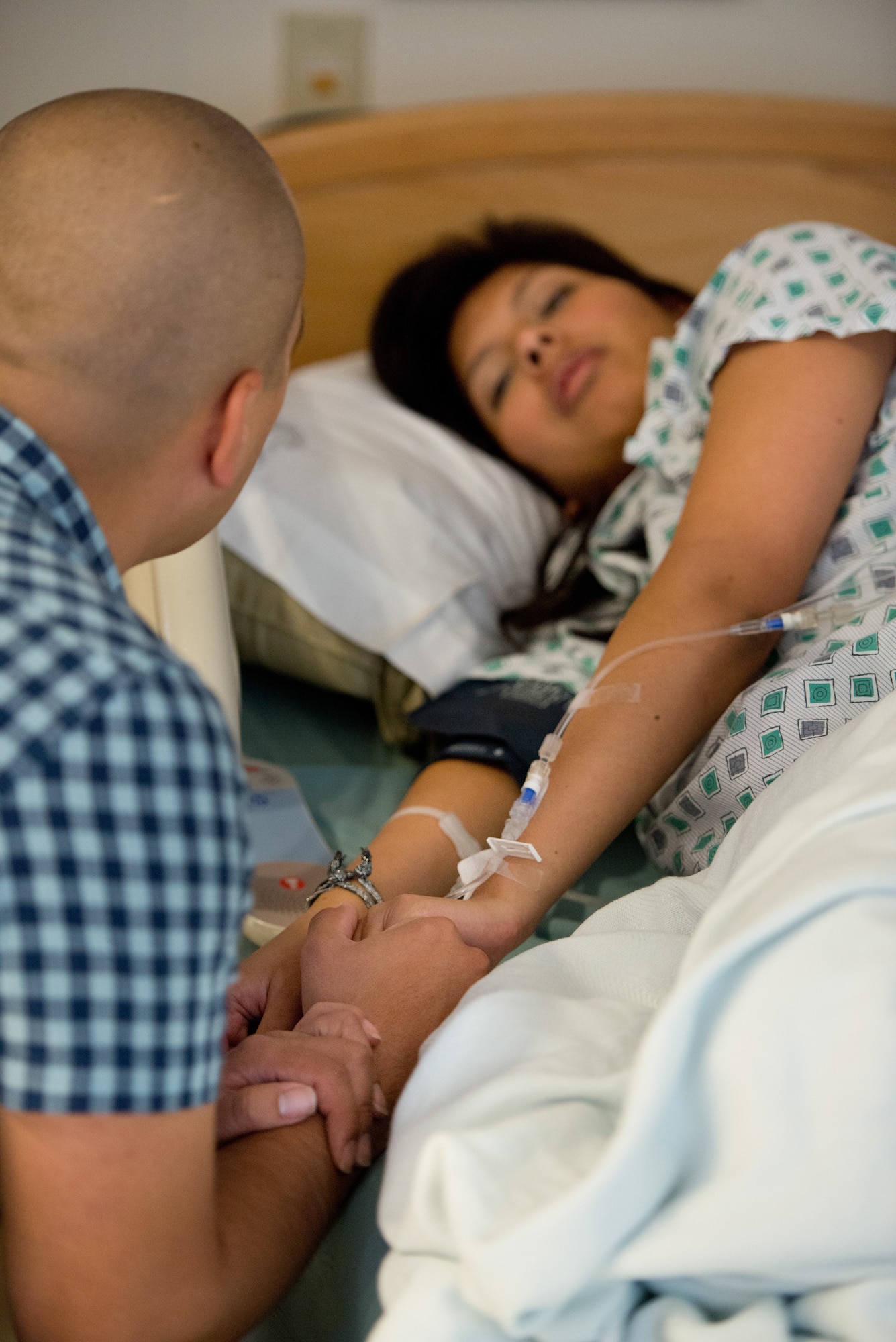 Having a strong birthing partner makes all the difference for mothers in labor. (U.S. Air Force photo/Ken Wright)