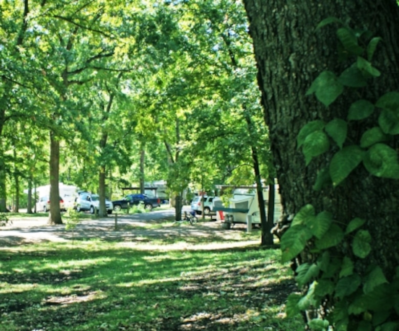 A typical campsite at a U.S. Army Corps of Engineers, Tulsa District recreation area.