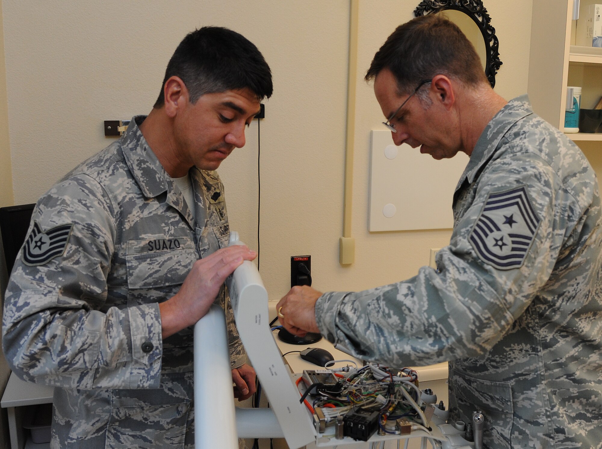 The 5th Medical Support Squadron Medical Equipment Repair section is responsible for the cradle-to-grave maintenance of all medical equipment used in the 5th Medical Group. Additionally, Medical Equipment Repair serves as technical consultants for the Medical Treatment Facility. The shop postures Health Care Providers with the optimal equipment in a safe environment supporting the medical requirements of the 5th Bomb Wing and 91st Missile Wing personnel. (Photo courtesy of the Command Chief’s Office)

