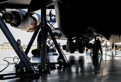 Airmen from the 437th Maintenance Squadron prepare to inspect a Globemaster C-17 Oct. 1, 2013, at Joint Base Charleston – Air Base, S.C. Staff Sgt. Aircraft maintenance engineers maintain and repair aircraft frames and mechanical parts. They use instruments to measure wear and test controls, replace defective components with hand tools, inspect their work to be sure it meets established standards and maintains records of actions. (U.S. Air Force photo/ Airman 1st Class Chacarra Neal)