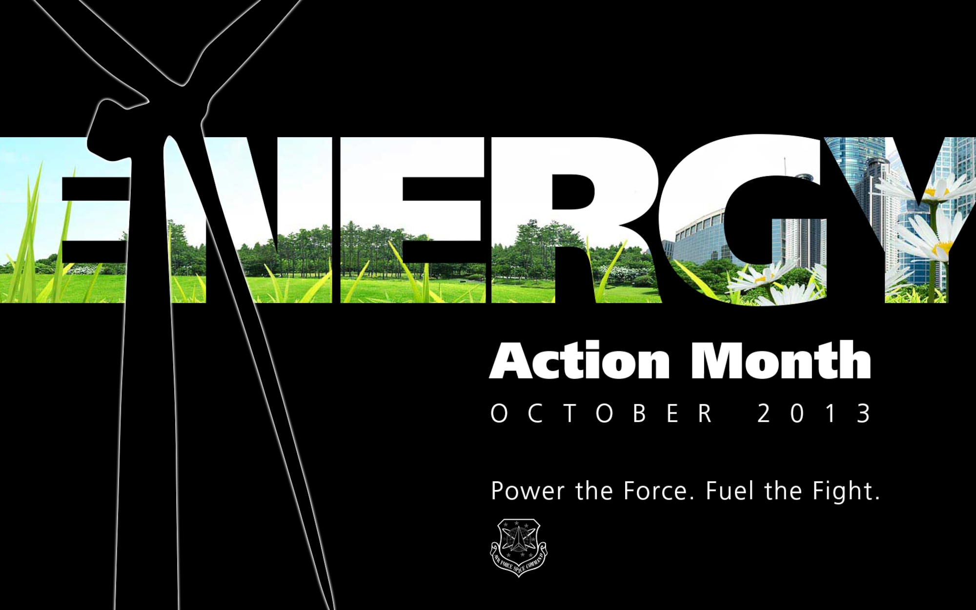 October is here and with it comes Energy Action Month, which began in 1991 with a proclamation by President George Bush. Efforts to become more energy efficient continue. On Oct. 5, 2009, President Barack Obama signed Executive Order 13514 which highlights the importance and goals of our country's energy conservation, reduction and sustainability goals. The goals are to save taxpayer dollars, reduce greenhouse gas emissions and contribute to national security. The emphasis is so strong that almost every major federal facility, including Air Force installations, now employ a full time energy manager. Most military installations also supplement their efforts with contract resource efficiency managers. (U.S. Air Force graphic) 
