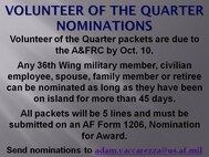 Send all nominations to adam.vaccarezza@us.af.mil.