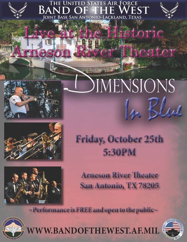 Dimensions in Blue Arneson River Theater Flyer