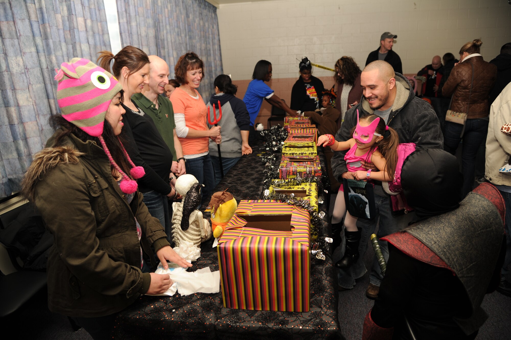 Icemen celebrate Halloween safely Oct. 28, 2012, Eielson Air Force Base, Alaska. For those trick-or-treating this Halloween, the 354th Fighter Wing safety office advises Icemen of all ages to keep warm and stay reflective. (U.S. Air Force photo by Staff Sgt. Jim Araos/Released)