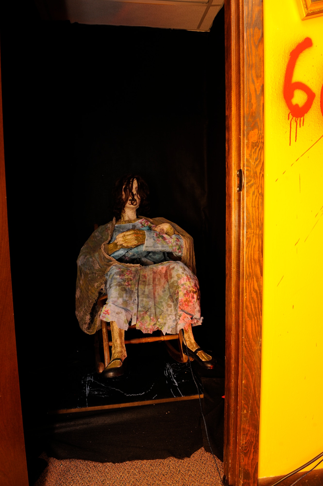 The 823rd RED HORSE Squadron’s Haunted House is open and waiting for its next victims. It is open Friday and Saturday nights, including Halloween, during October from 6 to 11 p.m. (U.S. Air Force photo/Airman 1st Class Jeff Parkinson)