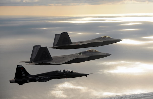 Team Tyndall achieved their 25,000th F-22 sortie during a 43rd Fighter Squadron Basic Course training mission Oct. 7. A sortie begins when an individual aircraft takes off and ends when it lands. The 43rd FS is the only squadron in the world that trains and develops F-22 pilots. (U.S. Air Force photo by Master Sgt. J. Wilcox) 