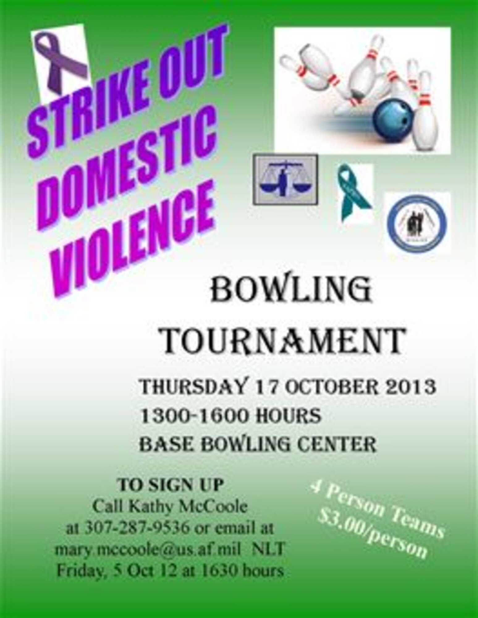 "Strike Out Domestic Violence" bowling Tournament