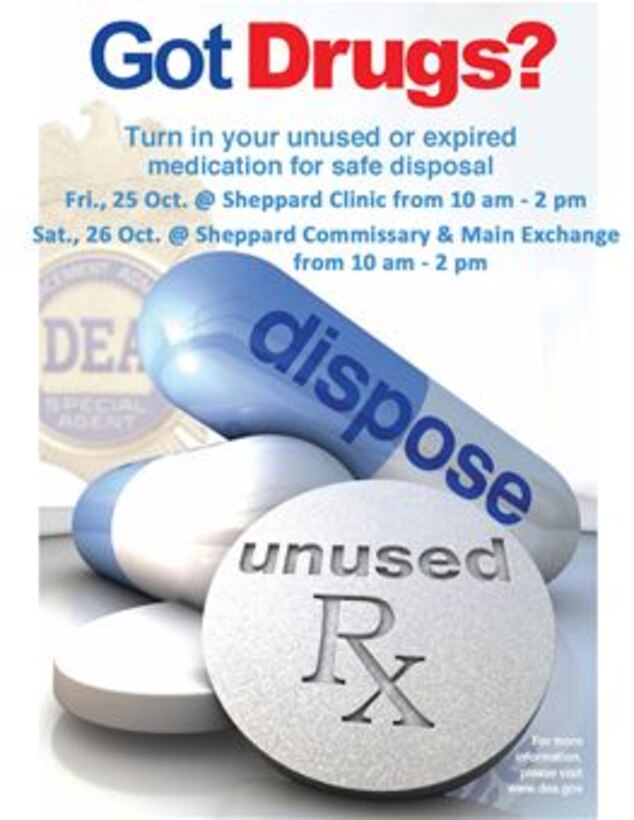 Graphic illustration edited for the 82nd Security Forces & DEA drug take back days on October 25-26, 2013 at Sheppard Air Force Base. (U.S. Air Force graphic illustration/Kimberly Dagdag Parker)