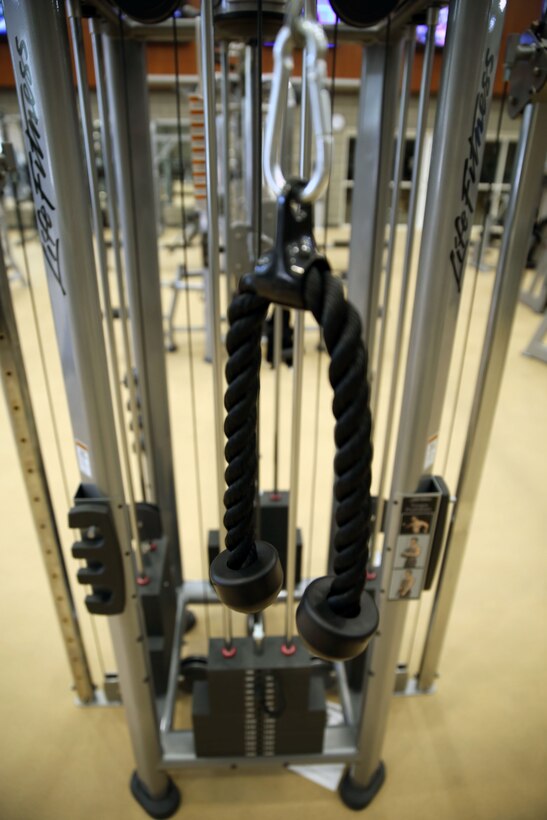 Workout equipment fills the main room of the Wallace Creek Fitness Center aboard Marine Corps Base Camp Lejeune, Oct. 7. The fitness center is scheduled to open Oct. 11.