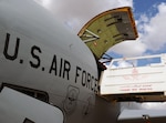 A KC-135 Stratotanker from the 151st Air Refueling Wing, Salt Lake City, Utah, sits on the flightline at Aeroexpo Marrakech, April 5, 2012. U.S. Air Forces Africa is participating in the third biennial Aeroexpo Marrekech to strengthen the partnerships with the nations involved and to show commitment to security and stability within the region.