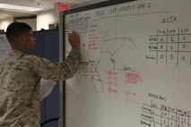 Marines with 6th Marine Regiment, 2nd Marine Division, conduct a training command post exercise Sept. 18, 2013, inside the II Marine Expeditionary Force Simulation Center aboard Marine Corps Base Camp Lejeune. "Having been in COCs (command operation centers) before in Afghanistan, it is amazing how many similarities are right [in our simulated exercise]," said Maj. Kemper Jones, the operations officer with 6th Marines, from Richmond, Va.