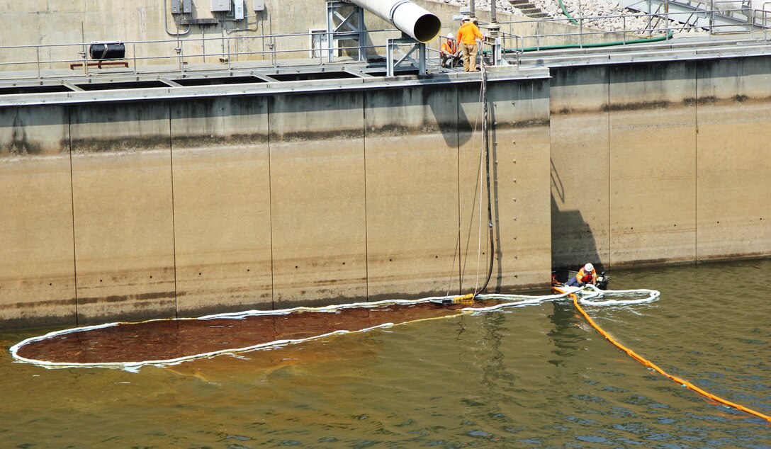 A relatively minor oil spill occurred at the St. Stephen powerhouse, but thanks to fast action on the part of the powerhouse team, oil-absorbent booms were deployed immediately and an environmental contractor had cleaned up the spill within 60 hours.