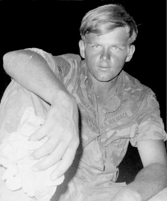 Then, Sergeant Robert Stillwell, poses for a photo during his deployment to Vietnam in support of the war in 1970.  Stillwell was awarded an Airman’s Medal for saving two people during his deployment.  (Courtesy photo)