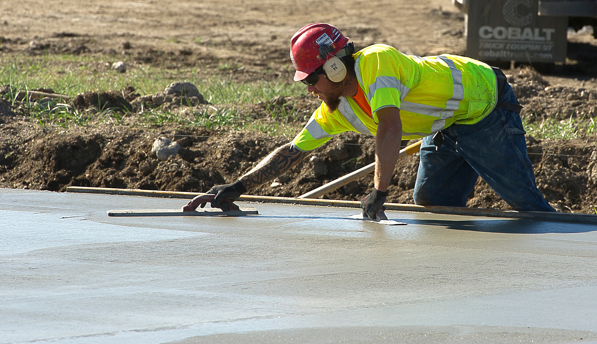 Contractors, in coordination with the U.S. Army Corps of Engineers, are working to complete a full-depth runway repair at Minot Air Force Base, N.D. The runway was constructed in 1957 and work is currently underway for its complete replacement. At the present moment construction workers are fixing the 29-End Keel Section project, which is phase two of a three-phased approach to completely replace the entire runway. (U.S. Air Force photo/Senior Airman Kristoffer Kaubisch)