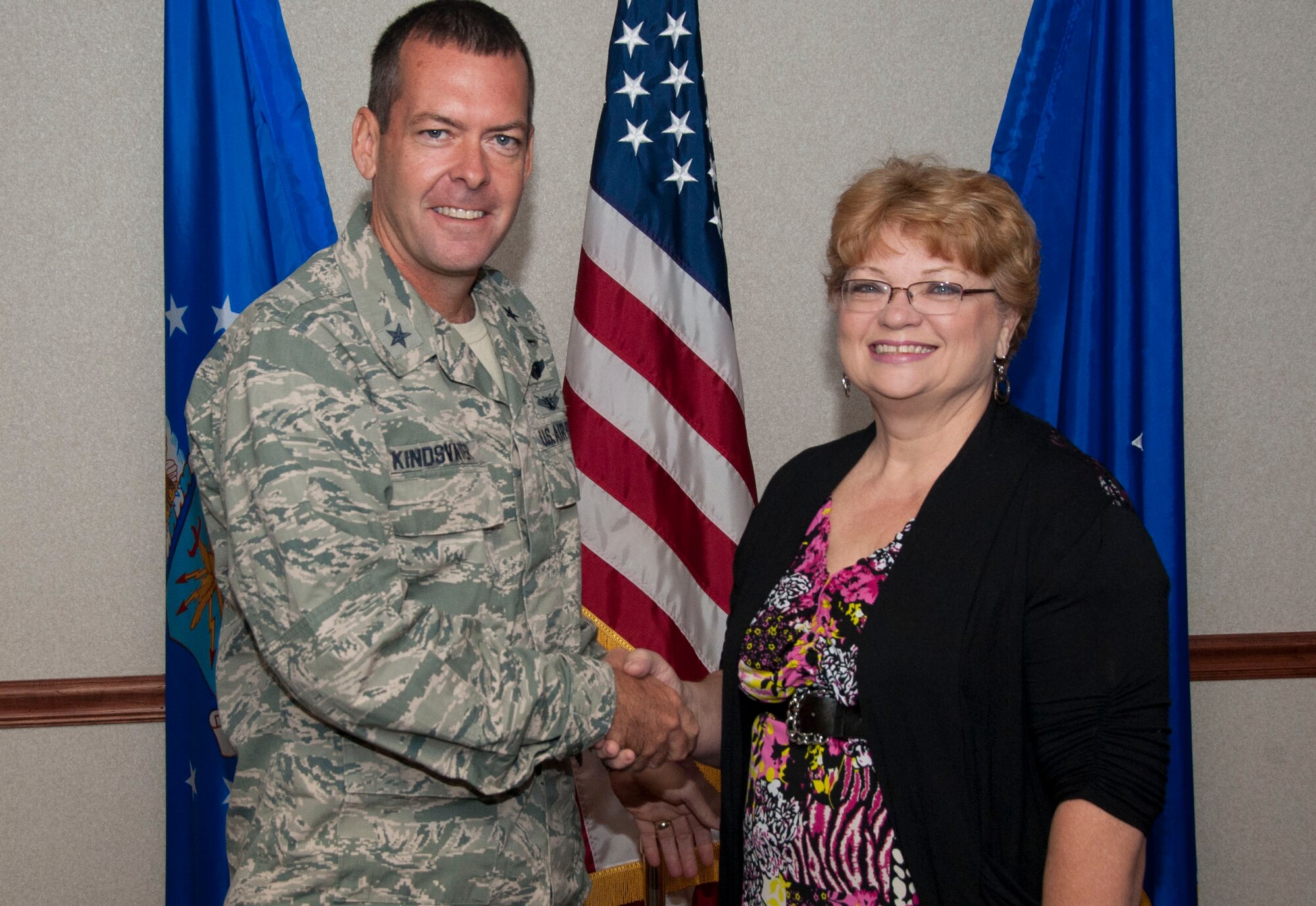 Barbara Ashby, an 82nd Logistics Readiness Squadron support agreement manager from Amarillo, Texas, was selected as the commander's "Wingman of Choice." She was chosen based on her professionalism and work ethic. (U.S. Air Force photo by Airman 1st Class Jelani Gibson) 