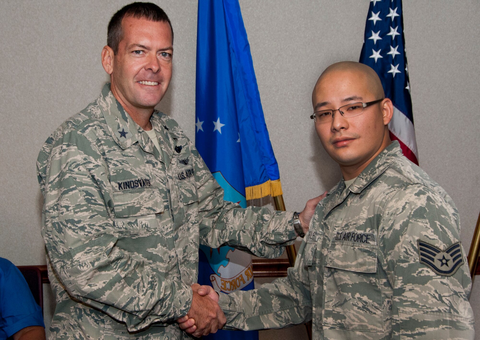 Staff Sgt. Adam Presley, an 82nd Aerospace Medical Squadron medical service craftsman was selected the commander's "Wingman of Choice." He was chosen based on his professionalism and work ethic. (U.S. Air Force photo by Airman 1st Class Jelani Gibson) 
