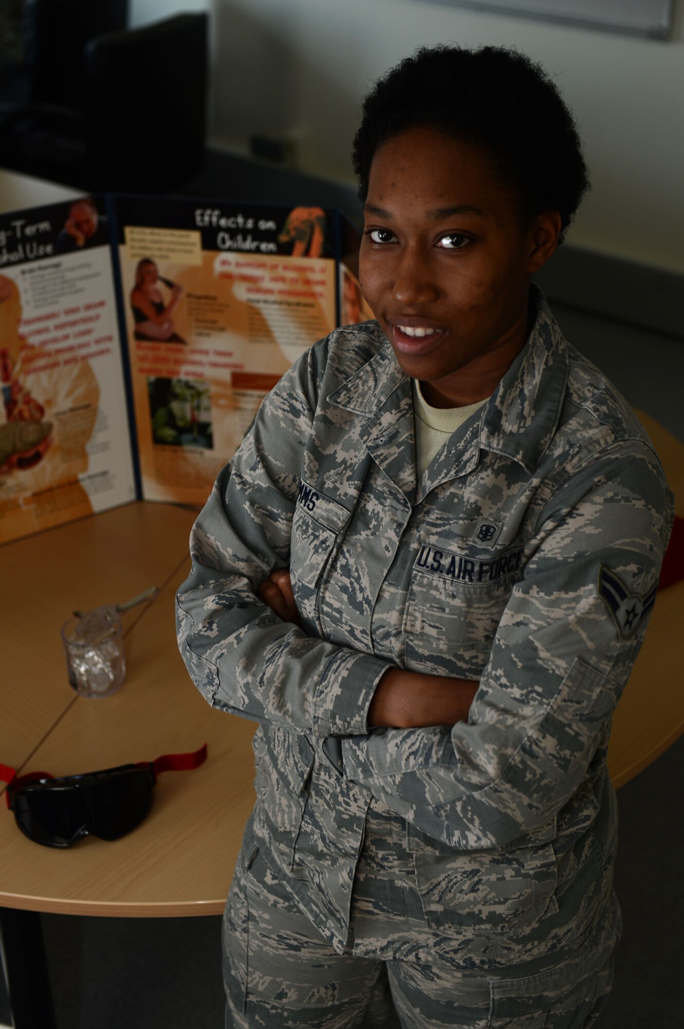 U.S. Air Force Airman 1st Class Tiffany Simms, 52nd Medical Operations Squadron mental health technician, is the Super Saber Performer for the week of Oct. 10 - 16. (U.S. Air Force photo by Airman 1st Class Gustavo Castillo)