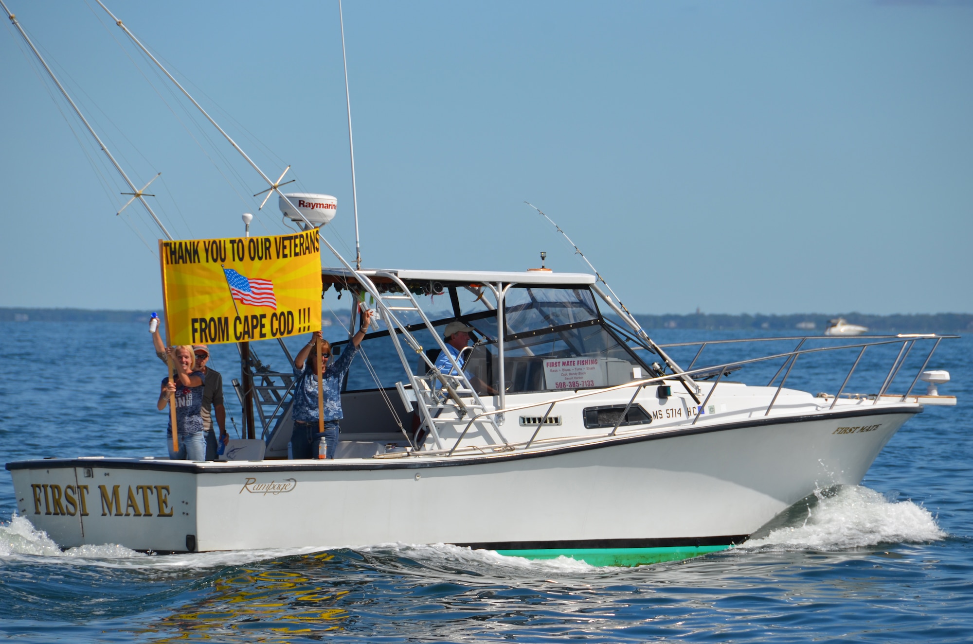 On Sept. 16, Lt. Col. Charles “Chip” Carroll hosted 27 wounded veterans aboard his fishing boat in Cape Cod. Lt. Col. Carroll been to more than 30 countries and has been involved in countless humanitarian and contingency responses and yet he manages to synch not only his Air Force and Family life but also his life as a boat Captain. (U.S. Air Force photo/SSgt. Kelly Galloway)