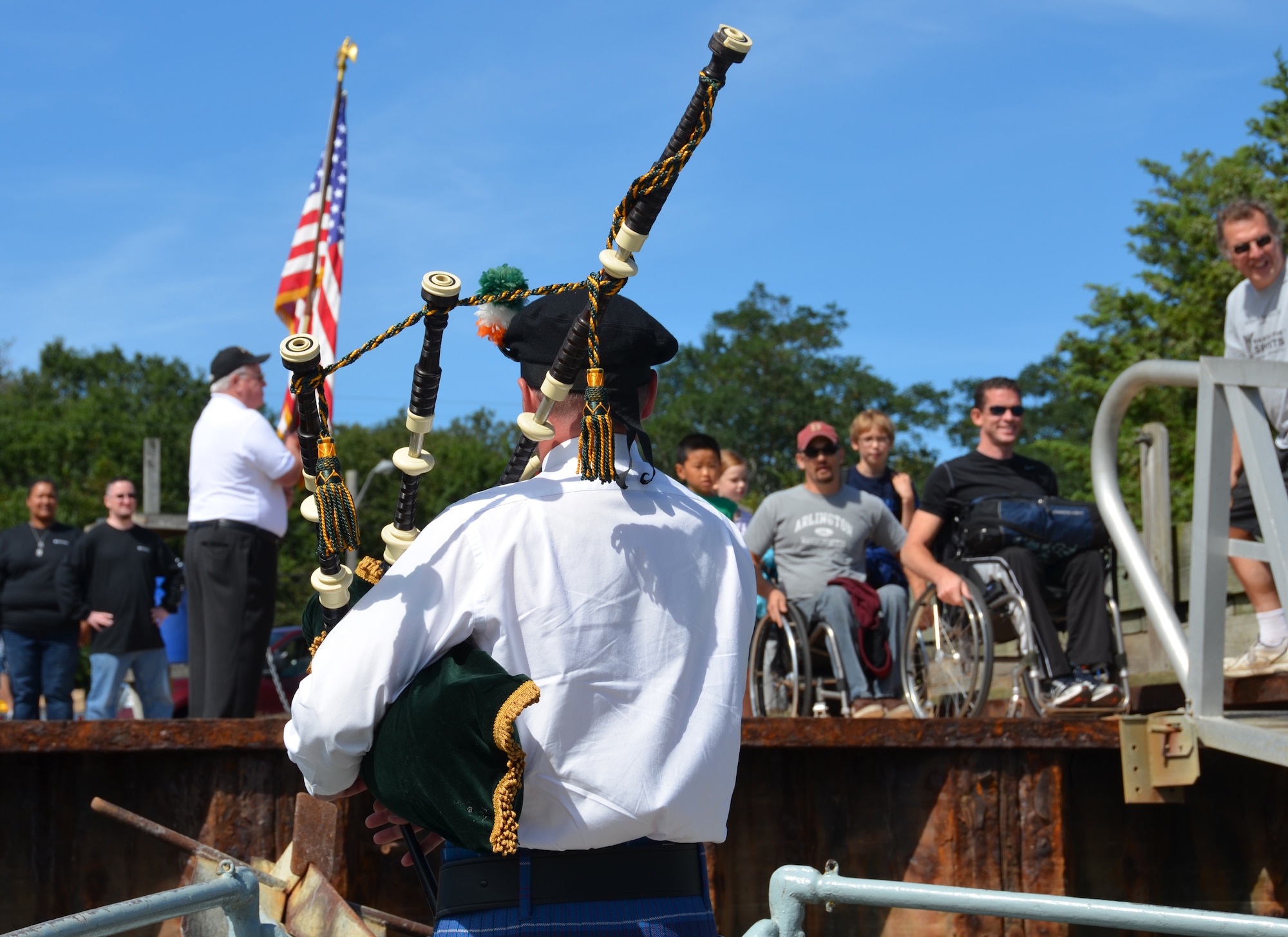 On Sept. 16, Lt. Col. Charles “Chip” Carroll hosted 27 wounded veterans aboard his fishing boat in Cape Cod. Lt. Col. Carroll been to more than 30 countries and has been involved in countless humanitarian and contingency responses and yet he manages to synch not only his Air Force and Family life but also his life as a boat Captain. (U.S. Air Force photo/SSgt. Kelly Galloway)