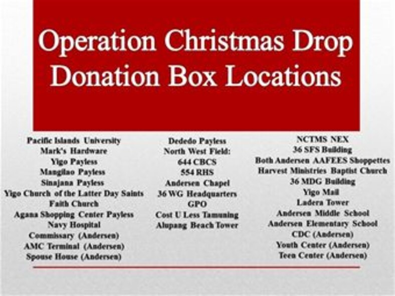 OCD Drop off locations