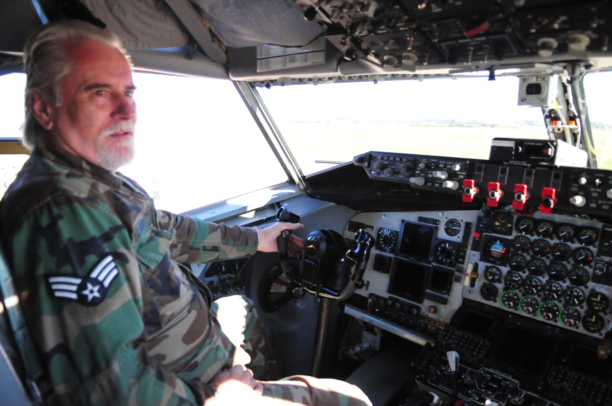 U.S. Air Force Retired Master Sgt. Robert Bragg and Sgt. Tom Lacey are reunited with a KC-135R/T Aircraft September 24, 2013. Bragg and Lacey performed ground maintenance on this particular KC-135R/T as early as 1967 while stationed at Beal AFB, California. The two recalled memories and shared stories with their counterparts from the 171st Air Refueling in Pittsburgh PA.  where the aircraft is still in service today. 44 years have passed since Bragg and Lacey saw each other last. Bragg learned the 171st Air Refueling Wing had the KC-135R/T he once maintained while attending an airshow near Pittsburgh, PA. Bragg posted a story on a KC-135Q website where Lacey found it. Lacey shorty contacted the 171st Public Affairs office and requested if the two could visit the base. (U.S. Air National Guard photo by Tech. Sgt. Shawn Monk/Released)   