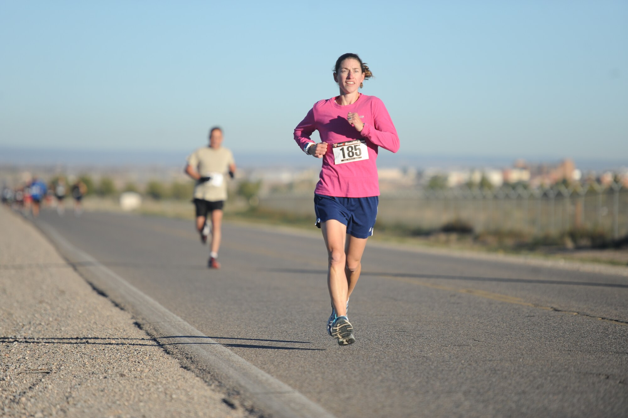More than 70 runners braved the cold weather to participate in the Wounded Warrior Half Marathon and 5K. The race was hosted by the 377th Force Support Squadron Oct. 12 at the Tijeras Arroyo Golf Course. (Photo by Todd Berenger)