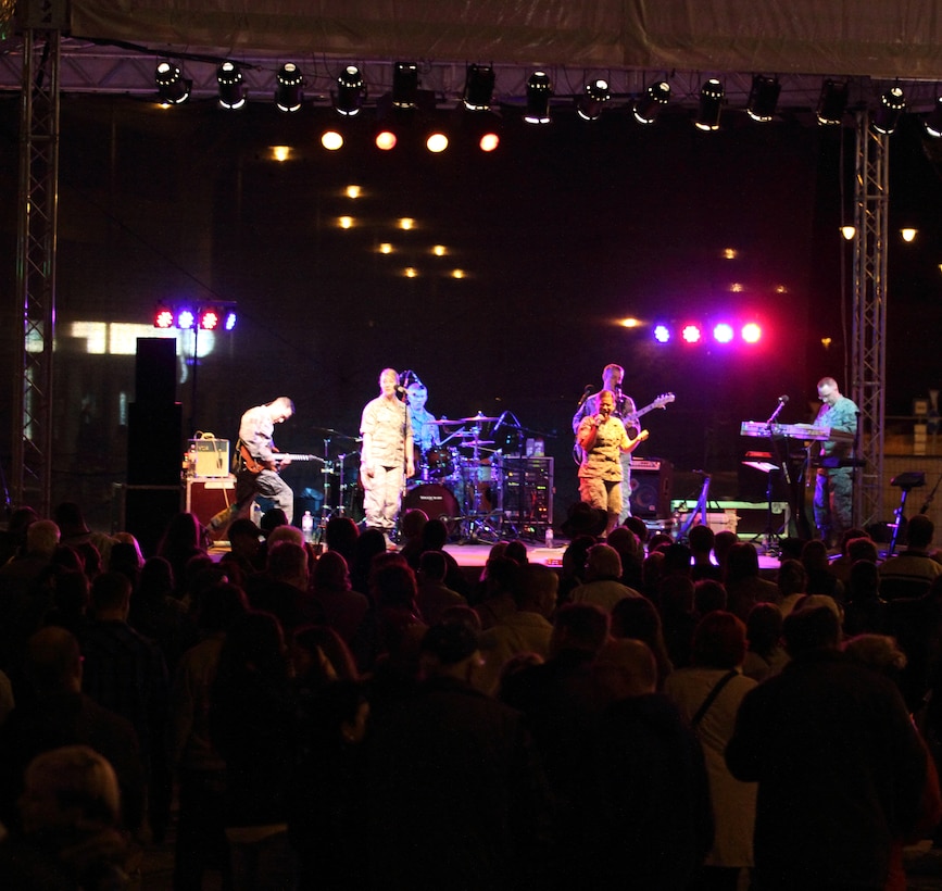 The USAFE Band Touch n' Go popular music ensemble performed for the 60th anniversary of the National Support Element at Papa Air Base, Hungary.  Touch n' Go performs troop support and community relations missions throughout the European and African theaters.
