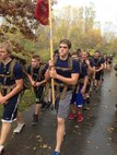 Future Marines of Recruiting Substation Green Bay conquered a 5.5 mile hike through Bairds Creek Park in Green Bay, Wis., Oct. 11.  Photo courtesy of Staff Sgt. Aaron Malueg.