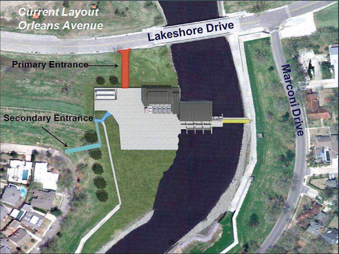 Orleans Avenue PCCP Current Site Layout