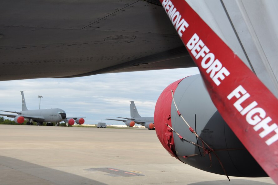 Many KC-135R Stratotankers sit idle during day 16 of the partial government shutdown.  Flying operations in the 507th and 137th Air Refueling Wings have slowed significantly, but a handful of missions continue as some are considered “excepted” activities.  All Air Reserve Component Inactive Duty Training was canceled temporarily until appropriations are available.  (U.S. Air Force Photo/Maj. Jon Quinlan)   