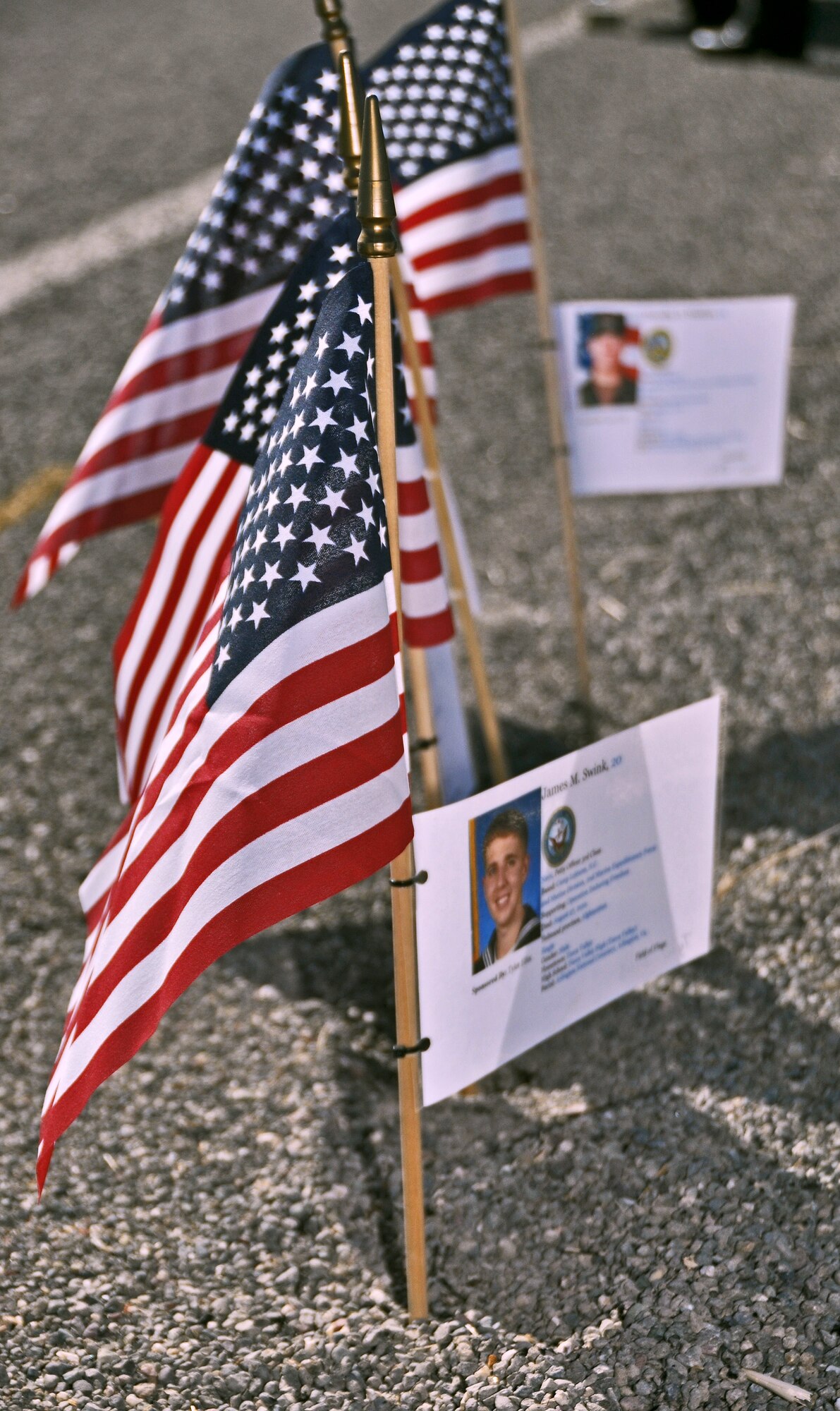 The final four flags in the 150-mile California Run for the Fallen were honored Sept. 22 a mile outside of the Sacramento Valley National Cemetery in Dixon. (U.S. Air Force photo/Senior Airman Madelyn Brown)