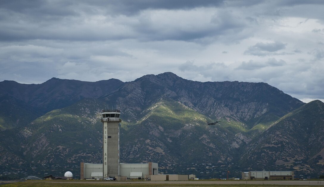 An F-16 Fighting Falcon from the 388th Fighter Wing takes off Sept. 9, 2013, at Hill Air Force Base, Utah. The fighter wing is back to combat-ready status after more than three months of flying reduced hours during sequestration. The sequester forced one squadron to stand down completely, and its sister-squadron to fly drastically reduced hours. (U.S. Air Force photo/Desiree N. Palacios)
