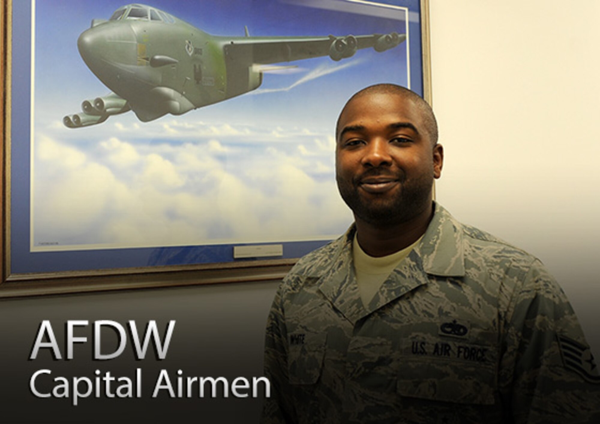 Staff Sgt. Thomas White, Air Force District of Washington unit training manager, Joint Base Andrews, Md., is an AFDW Capital Airman. (U.S. Air Force photo/Tech. Sgt. Tammie Moore)