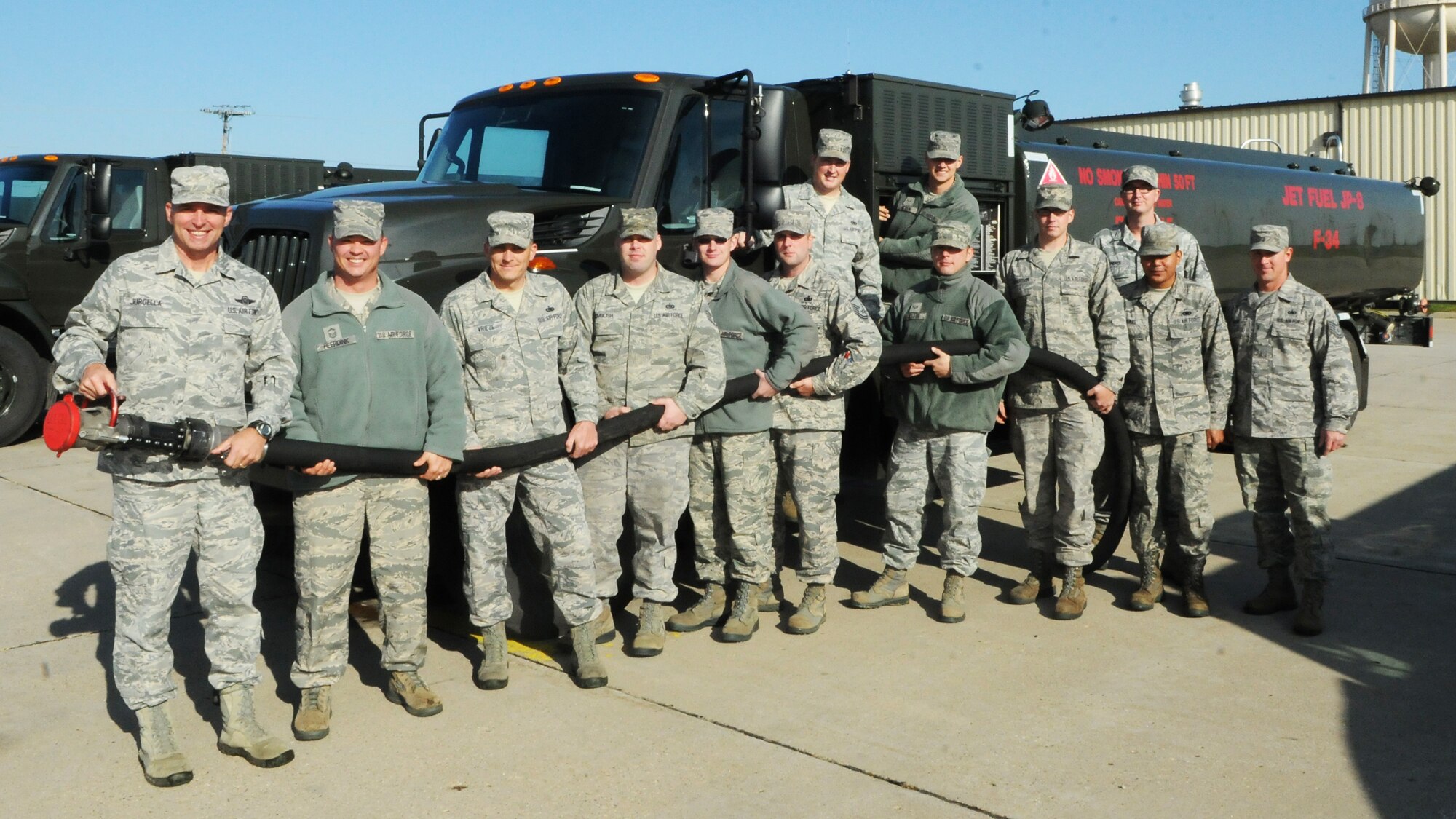 The 5th Logistics Readiness Squadron Fuels Management Flight is a professional organization consisting of 58 highly skilled Airmen providing 24-hour petroleum coverage to Minot Air Force Base’s nuclear-capable wings. The Petroleum, Oil and Lubricants Flight delivers more than 14 million gallons of aviation fuel to more than 2,000 local and transient aircraft annually, with an amazing 10-minute average response time. The flight is a cradle to grave operation that controls the receipt, storage, testing and distribution of all installation utilized petroleum products. (Photo courtesy of the Command Chief Office)