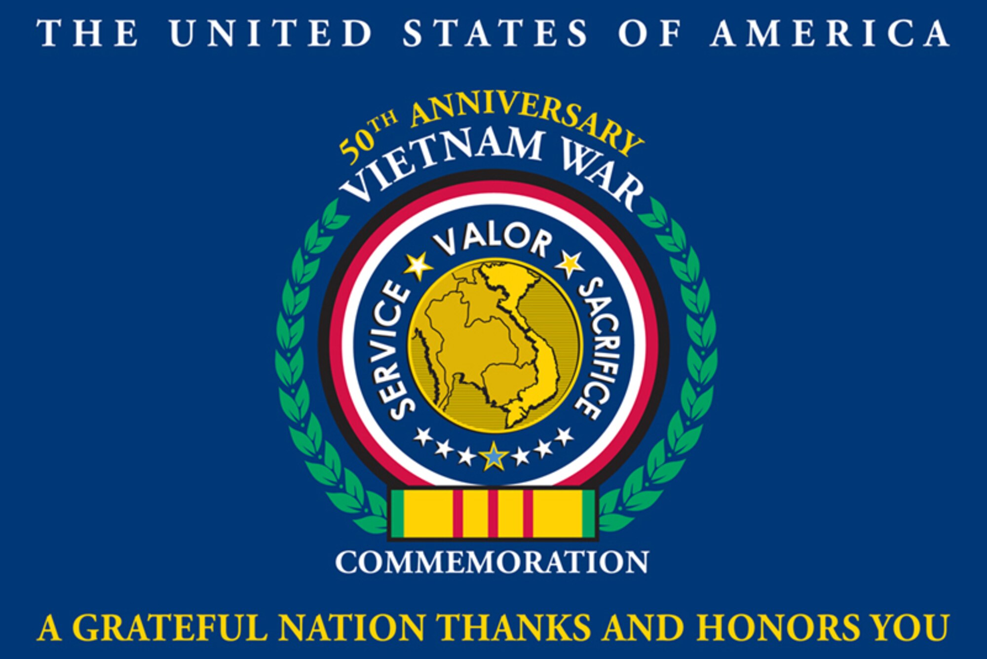 During the Veterans Day holiday weekend, commissaries worldwide will honor all veterans, particularly those who served during the Vietnam War, with commemorative events, special sales promotions, giveaways and food demos. The tribute to Vietnam-era veterans is linked to the introduction of the 50th Anniversary Vietnam War Commemoration Flag. (Graphic courtesy of Defense Commissary Agency)