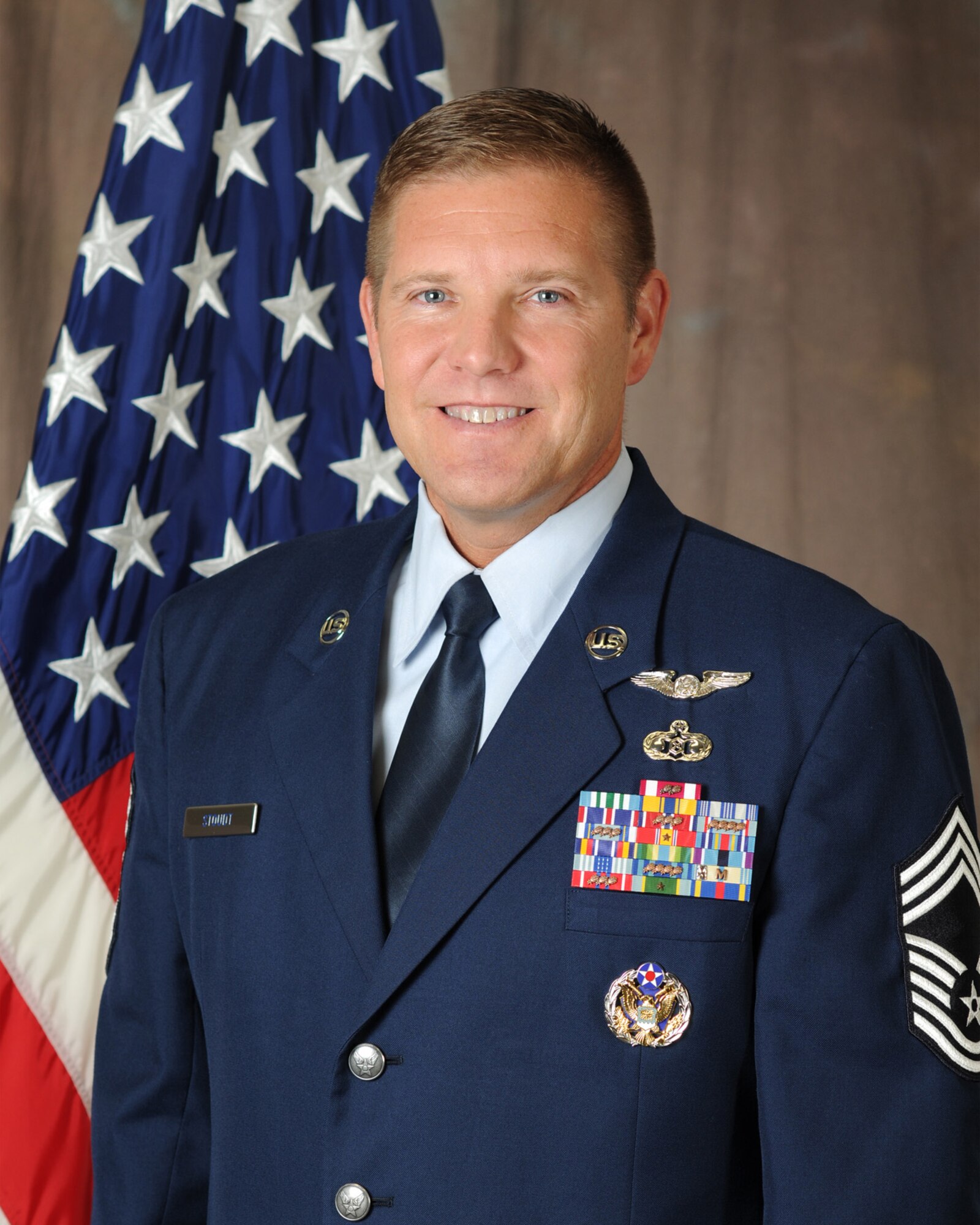 Chief Master Sgt. Thomas K. Stoudt is the 13th Commandant of the Paul H. Lankford Enlisted PME Center. (U.S. Air National Guard photo by Master Sgt. Kurt Skoglund/Released)