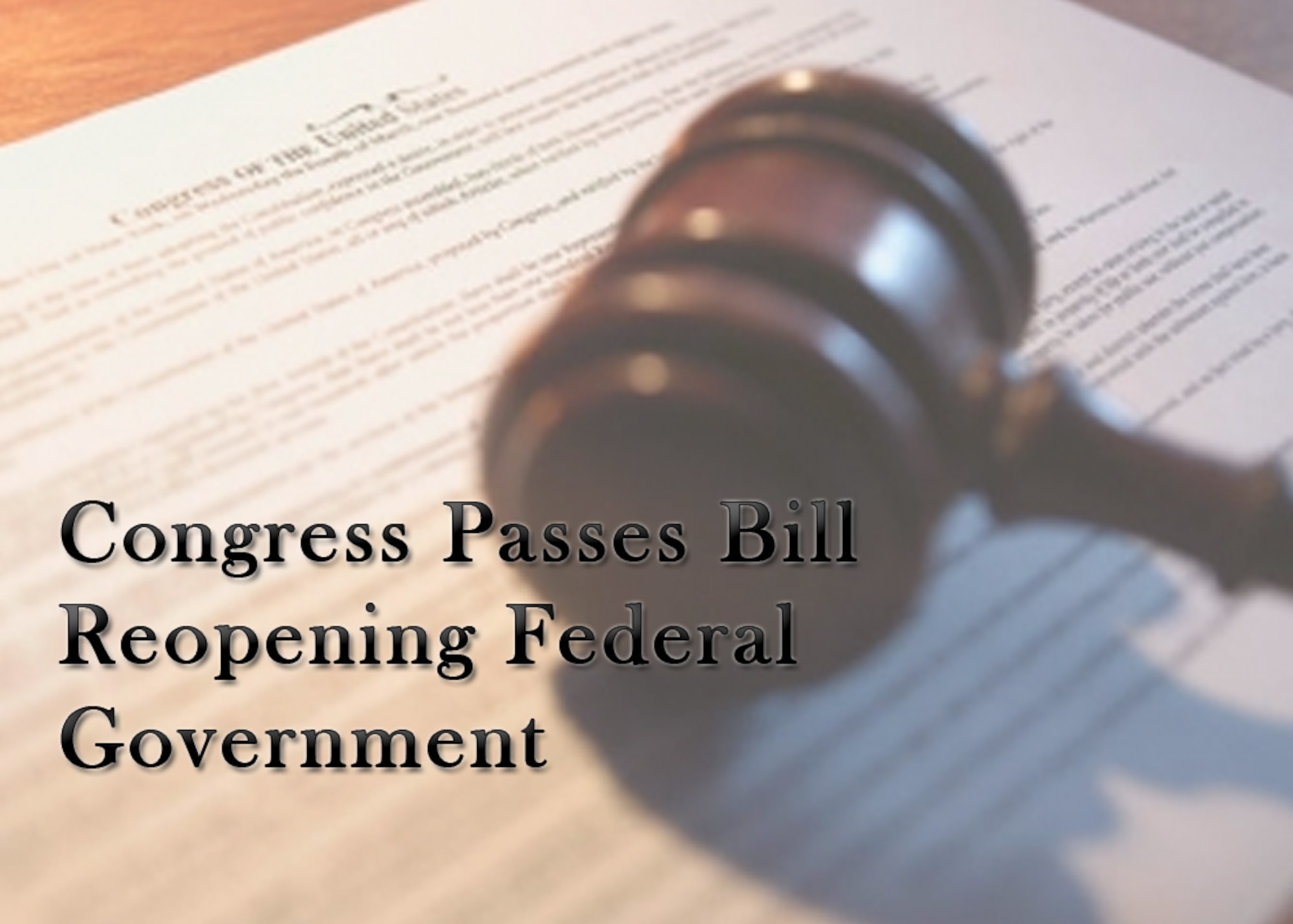 President Barack Obama signed legislation late yesterday night bringing federal employees back to work after Congress finally resolved the budget logjam which led to a 16-day shutdown. (U.S. Air Force graphic)

