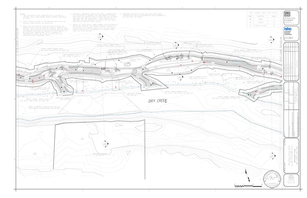 Dry Creek Reach 15 Restoration project plans.